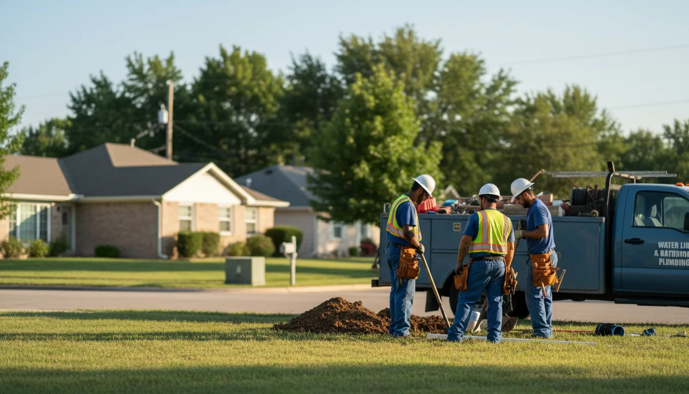 Residential water line and bathroom plumbing service in Polk, PA